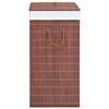 vidaXL Bamboo Laundry Basket with 2 Sections Brown 26.4 gal