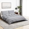 vidaXL Duvet Cover Set Set of 2 Grey 100% Cotton King Duvet Cover Set