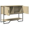 vidaXL Console Table Sonoma Oak Engineered Wood, Metal Medium