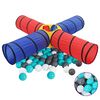 vidaXL Play Tunnel Colorful Polyester, Steel, PE (Polyethylene) Large