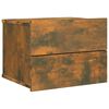 vidaXL Bedside Cabinet Set of 2 Smoked oak Engineered wood Storage