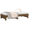 vidaXL Day Bed Honey brown Solid pinewood Full Pull-Out Day Bed