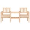 vidaXL Garden Bench Natural Pine Solid Pine Wood 2-seater Durable