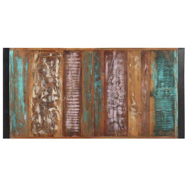 vidaXL Coffee Table Multicolor Solid reclaimed wood, powder-coated steel