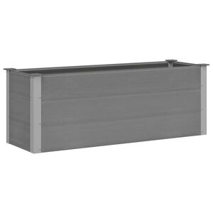 vidaXL Garden Raised Bed Grey Wood-plastic composite Large Durable