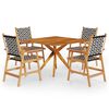 vidaXL Garden Dining Set Natural wood Solid acacia wood Medium Durable