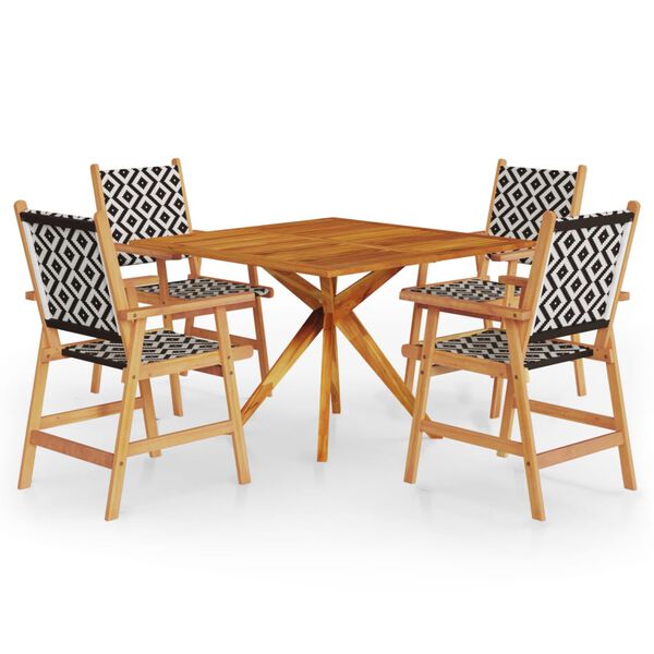 vidaXL Garden Dining Set Natural wood Solid acacia wood Medium Durable
