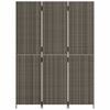 vidaXL Room Divider 3 Panels Gray Poly Rattan