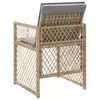 vidaXL Garden Chair Mix Beige, Light Grey PE Rattan, Powder-Coated Steel