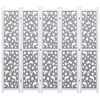 vidaXL 5-Panel Room Divider Gray 68.9"x65" Solid Wood