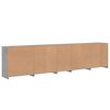 vidaXL Sideboard Grey sonoma Engineered wood, glass Large Sideboard