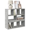 vidaXL Book Cabinet Concrete Grey Engineered Wood