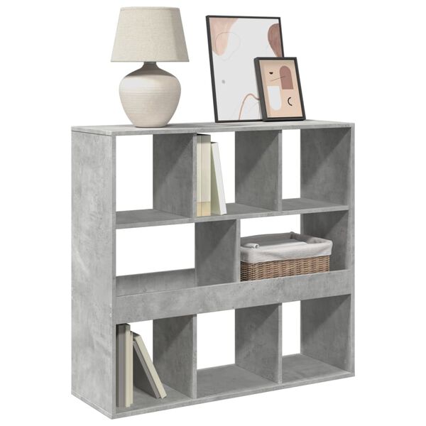 vidaXL Book Cabinet Concrete Grey Engineered Wood