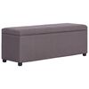 vidaXL Bench Taupe Polyester Medium Storage Bench Rectangular Modern