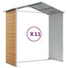 vidaXL Garden Shed Light brown Galvanized Steel Large Garden Shed
