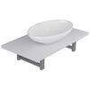 vidaXL Bathroom Furniture Set White Ceramic Medium