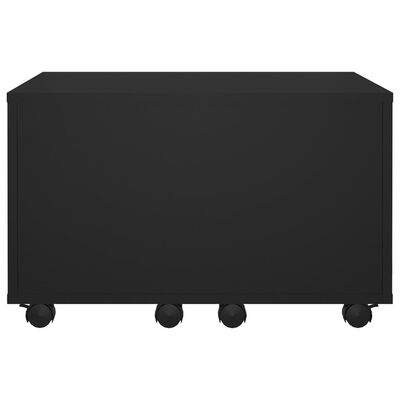 vidaXL Coffee Table Black 23.6"x23.6"x15" Chipboard