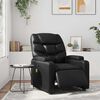 vidaXL Electric Massage Recliner Chair Black Faux Leather