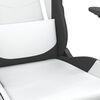 vidaXL Gaming Chair White and Black Faux leather, metal, plywood