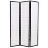vidaXL Folding 3-Panel Room Divider Japanese Style 47.2"x66.9" Black