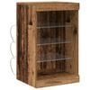 vidaXL LED Sideboard Old Wood 16.14 x 14.57 x 26.38 in Engineered Wood