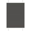 vidaXL Pleated Blind Black 100% Polyester 33.5 x 39.4 in