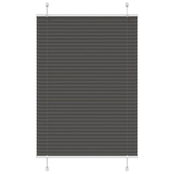 vidaXL Pleated Blind Black 100% Polyester 33.5 x 39.4 in