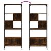 vidaXL Bookcase Smoked Oak Engineered wood, Metal Medium Bookcase