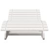 vidaXL Sun Lounger Set of 2 White Solid pine wood