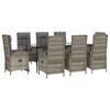vidaXL Garden Dining Set Black and gray