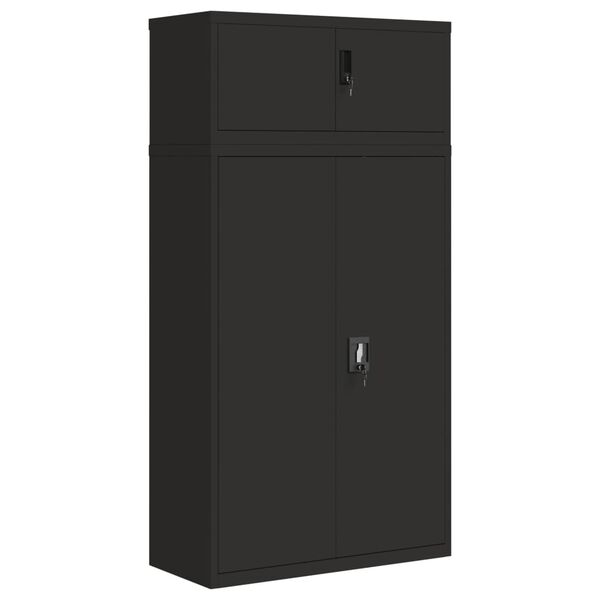 vidaXL File Cabinet Black Powder-coated steel Medium File Cabinet