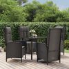 vidaXL Garden Dining Set Black