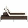 vidaXL Sun Lounger Brown, Cream White