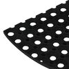 vidaXL Door Mat Black Rubber 17.7 x 29.5 in Non-slip Door Mat