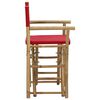 vidaXL Director's Chair Set of 2 Red Bamboo, Polyester Standard