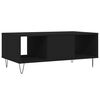 vidaXL Coffee Table Black Engineered Wood, Metal Medium Coffee Table