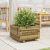 vidaXL Garden Planter Brown Treated Pinewood Medium Durable