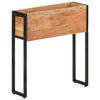 vidaXL Planter Natural Wood, Black Solid Acacia Wood Medium