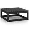 vidaXL Garden Lounge Set Black Solid Pine Wood Standard Modular