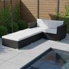 vidaXL Garden Sofa Set Black, Cream White