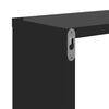 vidaXL Wall Shelf Set of 2 High gloss black Engineered wood Medium