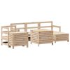 vidaXL Garden Sofa Set Natural Wood Solid pine wood Large Modular