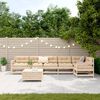 vidaXL Garden Sofa Set Natural Wood Solid Pine Wood Large