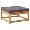 vidaXL Garden Footstool Dark grey
