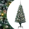 vidaXL Artificial Christmas Tree Green 70.9" PVC and Steel and Plastic