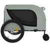 vidaXL Pet Bike Trailer Grey and Black Oxford Fabric, Iron, PVC Standard