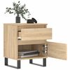 vidaXL Bedside Cabinet Sonoma oak Engineered wood, metal Standard