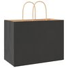 vidaXL Paper Bags 250 pcs with Handles Black 32x17x25 cm