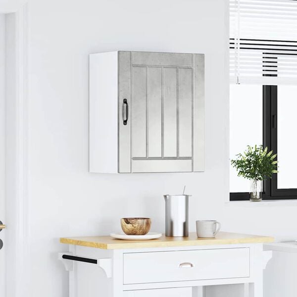 vidaXL Kitchen Wall Cabinet Concrete Gray Engineered Wood Medium