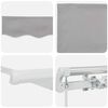 vidaXL Retractable Awning Retractable Light Grey 236.22" x 137.80